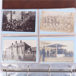 One-hundred and seventy two early 20th century Whitby view postcards, including a detailed collection documenting the destruction of Whitby following the bombardment by the German Fleet in 1914, a selection depicting the construction of the pier extensions, the opening of the new river drawbridge, a re-enactment of the medieval tradition of building the 'Penny Hedge' and the 1932 flooding of the town centre, together with a selection depicting social events at Spa, all housed within a Stanley Gibbons Picture Postcard Album