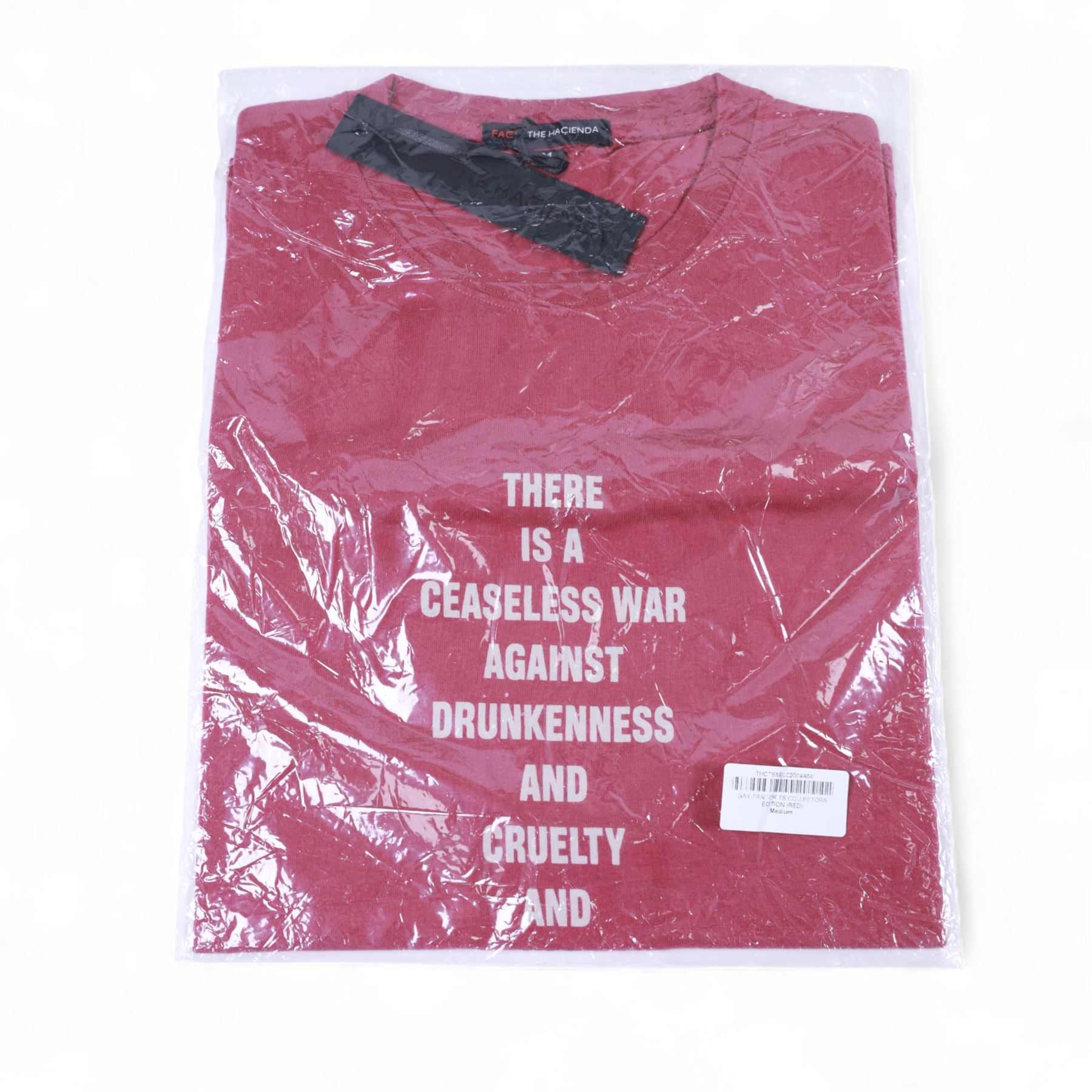 Joy Division/New Order framed album inserts and CDs, both signed by Peter Hook, together with three signed Peter Hook books 'Unknown Pleasures', 'Substance' and 'The Hacienda' and two The Hacienda t-shirts, frame H33cm