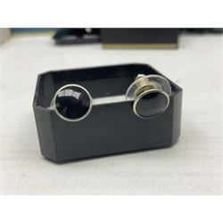 Silver ammonite pendant, silver earrings and a collection of beaded and other costume jewellery