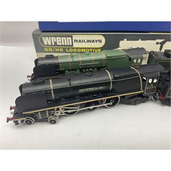 Wrenn '00' gauge - two Princess Coronation (Duchess Class) 4-6-2 locomotives - 'City of Birmingham' No.46235 in BR Green; boxed with tender and instructions; and 'City of Stoke-on-Trent' No.6254 in LMS lined black with associated plain blue box (2)