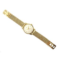 Longines 9ct gold gentleman's manual wind wristwatch, No. 11073339, calibre 12.68ZS, Birmingham 1960, on 9ct gold bracelet, Birmingham 1956, boxed