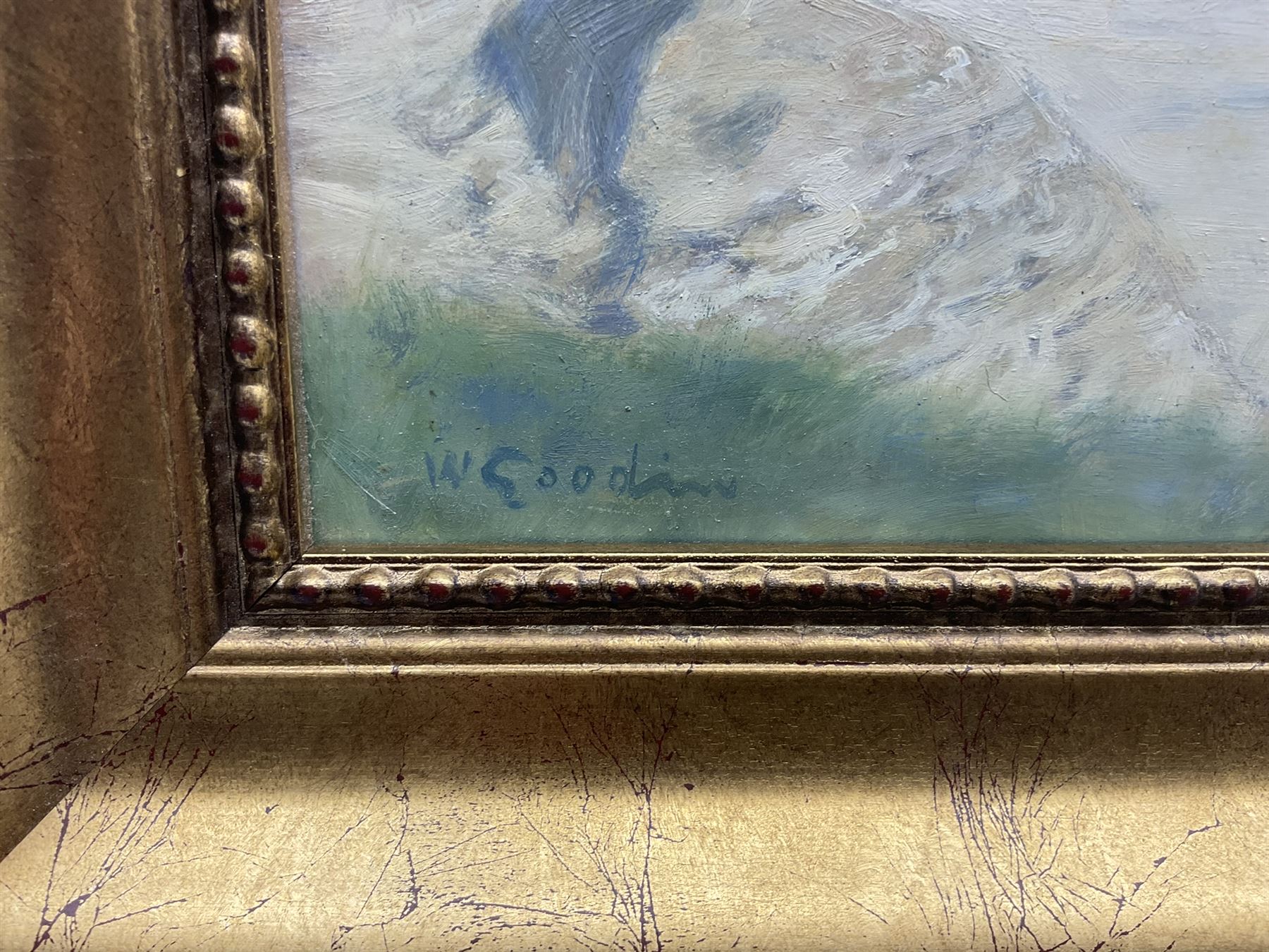 Walter Goodin (British 1907-1992): Little Thornwick Bay Flamborough, oil on board signed 39cm x 49cm