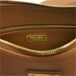 Prada Aimee shoulder bag in camel tan leather, with original dust bag and box 