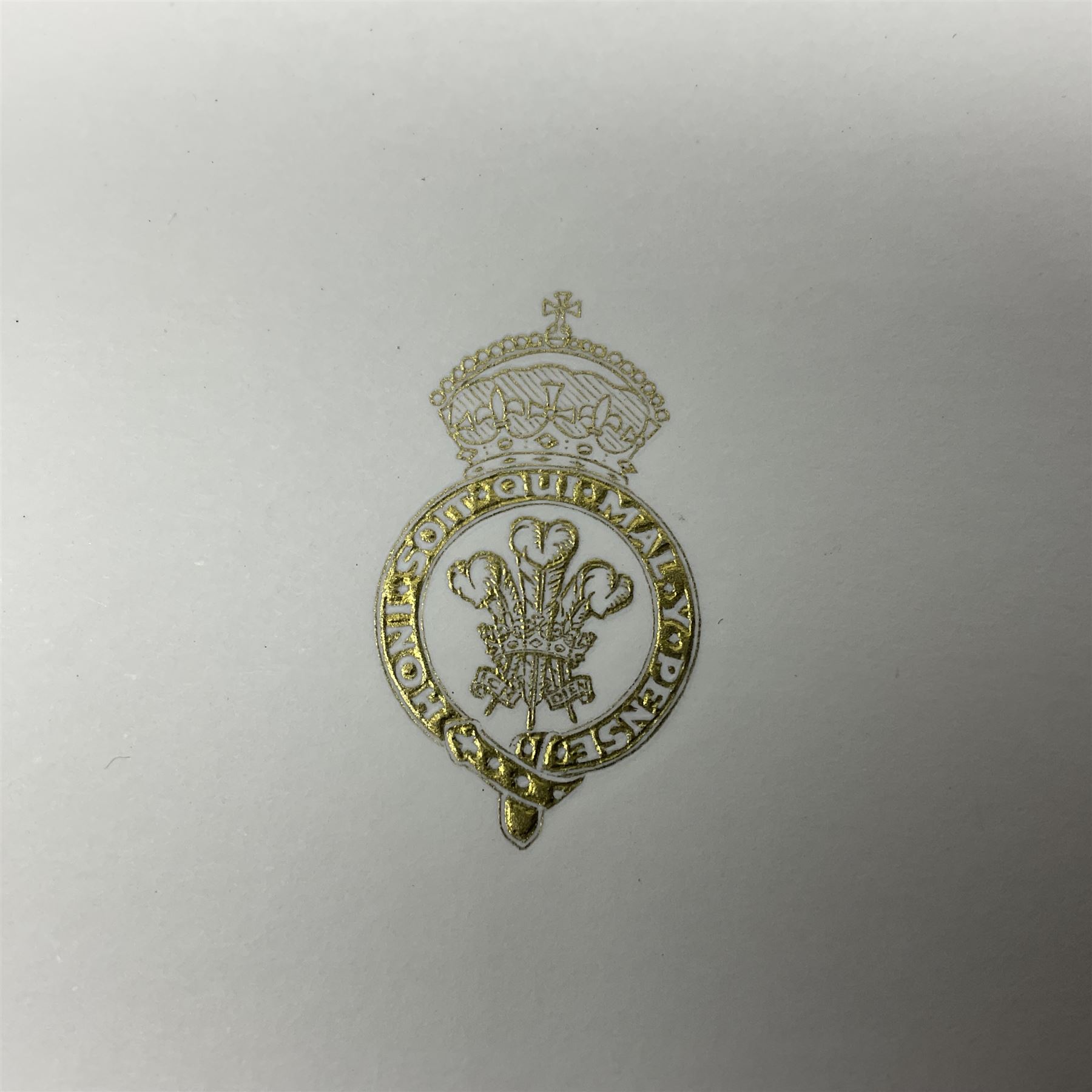 1994 Royal Christmas card with gilt embossed Prince of Wales crest