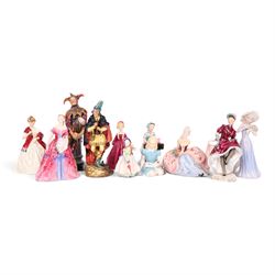 Royal Doulton Elfreda HN2078, together with four other Royal Doulton figures, including Al...