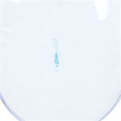 In the manner of Kartell Louis 'Ghost' chairs, transparent moulded plastic, with oval backs and shaped seats, raised on tapering supports