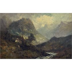Joel Owen aka Francis E Jamieson (British 1895-1950): Highland River, oil on canvas signed 47cm x 72cm