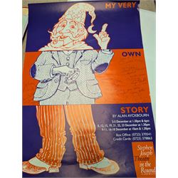 Approximately 50 Stephen Joseph Theatre posters, including several signed examples with signatures of Alan Ayckbourn and cast members, together with theatre programmes and other ephemera