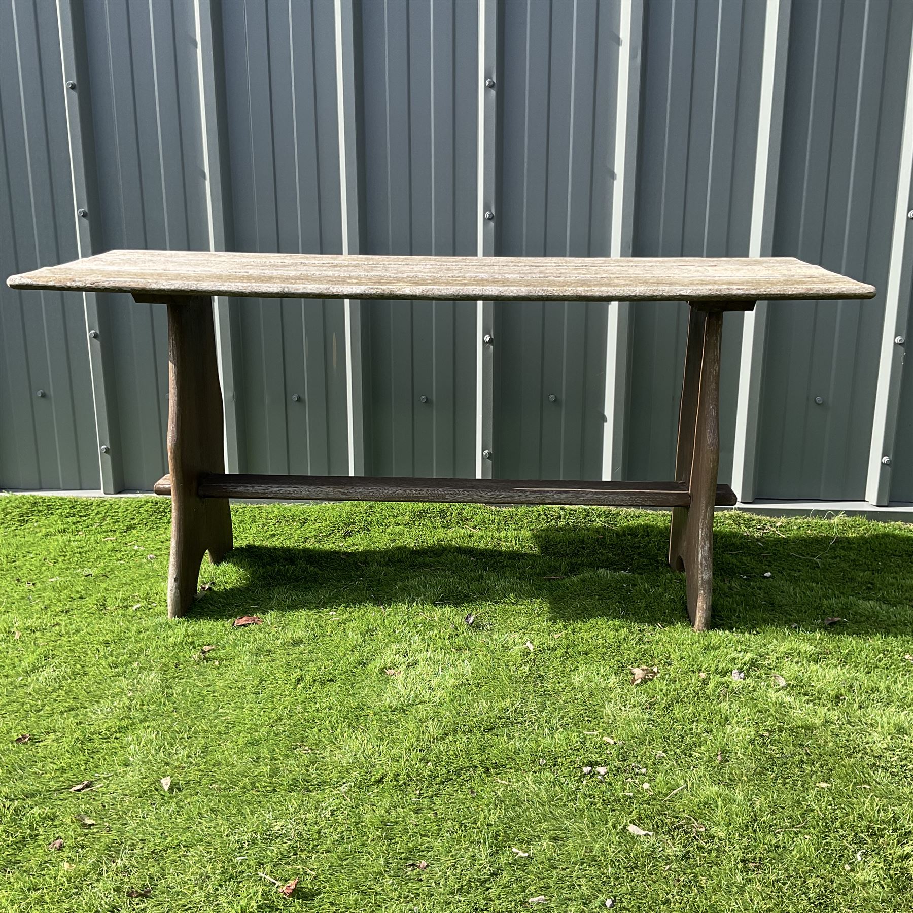 Teak garden table stretcher base - THIS LOT IS TO BE COLLECTED BY APPOINTMENT FROM DUGGLEBY STORAGE, GREAT HILL, EASTFIELD, SCARBOROUGH, YO11 3TX