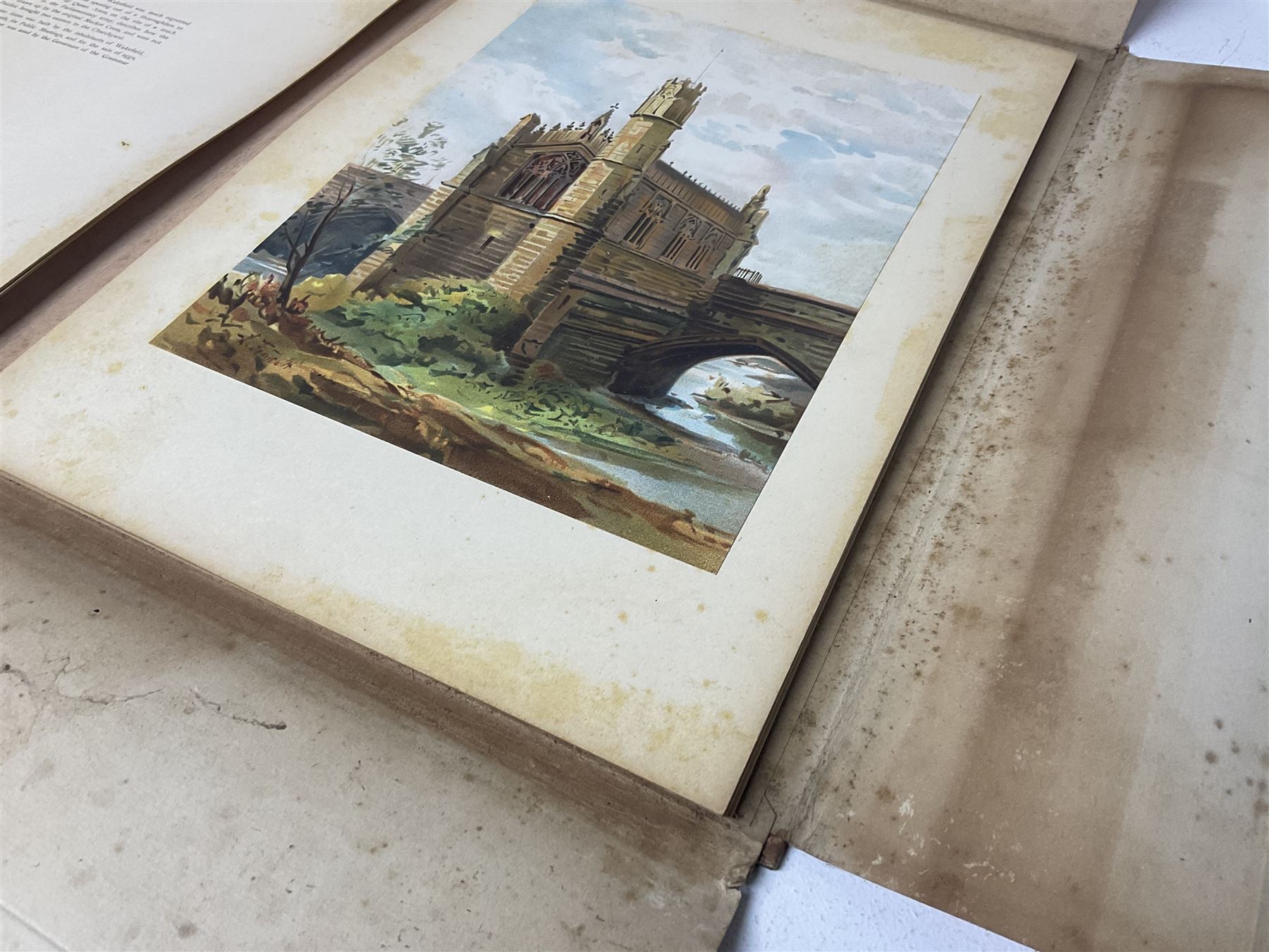 Louisa Fennell: 'Views of Wakefield', two volumes of unbound chromolithographs (2)