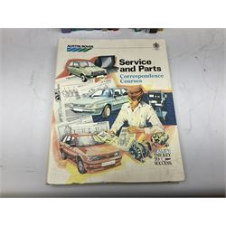 Automobilia - collection of books and ephemera on Mini Cars including BMC Special Tuning Folder for Mini-Cooper 'S', 1972 Handbook, Austin and Morris Mini Cars by Sydney Page 1962, Haynes Manuals, Mechanical Parts Catalogue 1998, thirty and forty years commemorative books, Austin Rover Service and Parts Correspondence Course 1977, video tape and DVD etc (27)