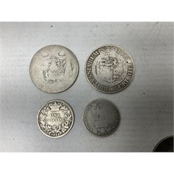 Approximately 120 grams of Great British pre 1920 silver coins, including George III 1819 half crown, William IIII 1834 shilling, Queen Victoria 1892 half crown, various silver threepence pieces etc