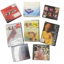 Large collection of CDs and DVDs, to include The Beejes, Girls Aloud, The Mavericks, The Devil Wears Prada, The King's Speech, Call The Midwife, etc, in seven boxes 