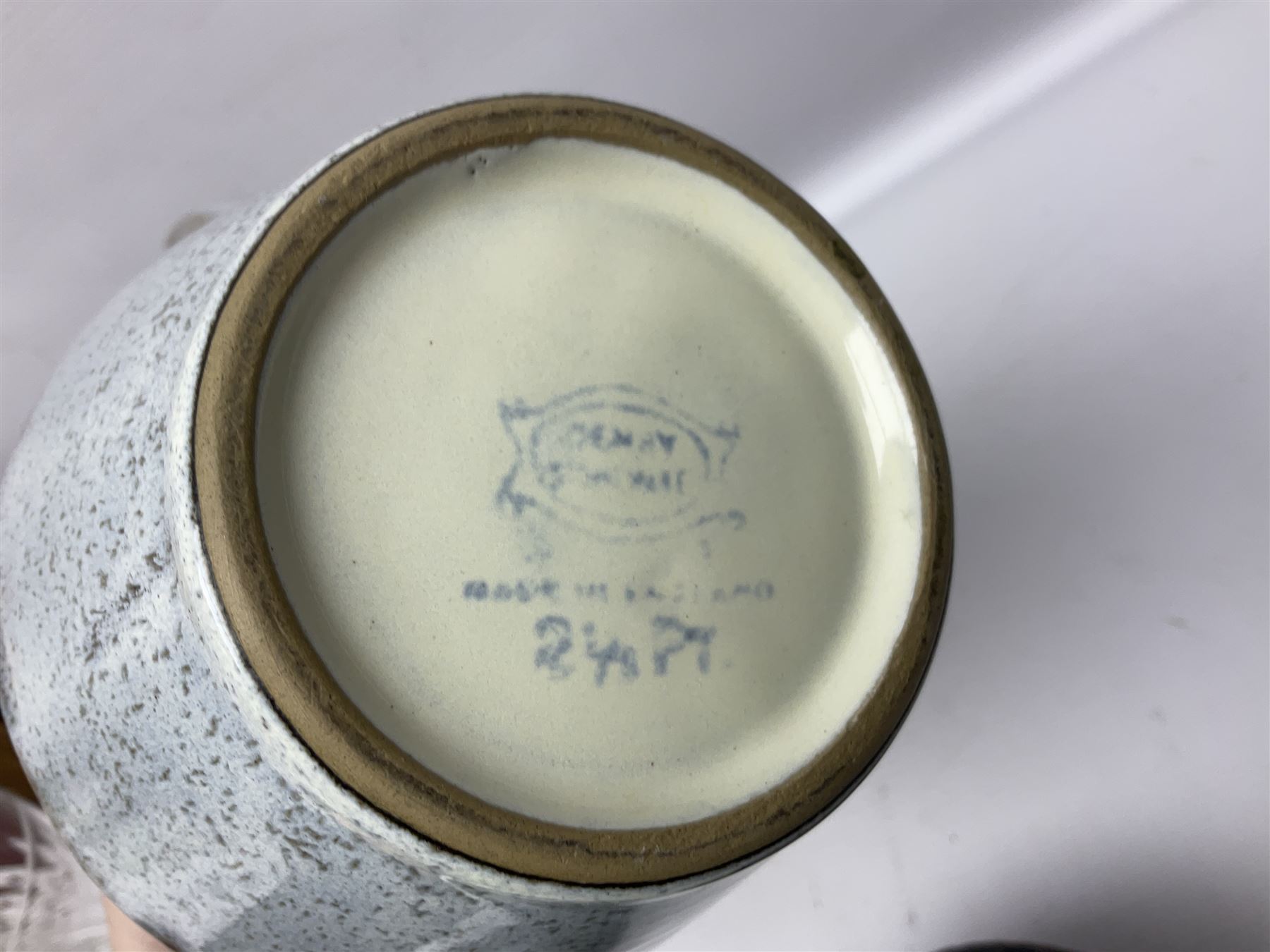 Denby coffee pot, together with Hornsea sugar shaker, glassware and other collectables 