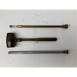 SECTION 1 FIREARMS CERTIFICATE REQUIRED OR REGISTERED FIREARMS DEALER - Pair of Reproduction Continental .44 calibre percussion target pistols, each with heavy 23.5cm octagonal to round barrel bearing various marks, crude scroll engraving to lock plate, hammer and octagonal section of barrel, unchequered walnut stock with brass butt plate and steel hooked trigger guard, numbered 8138 & 8164, L41.5cm overall; in maroon baize lined converted sapele mahogany fitted case bearing reproduction trade label for Trulock & Son Dublin containing small copper powder flask, steel scissor action bullet mould, nipple key, turned wooden mallet and lidded box, steel rammer and wooden cleaning rod, case L48cm
