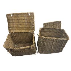 Near pair early/mid-20th century wicker baskets