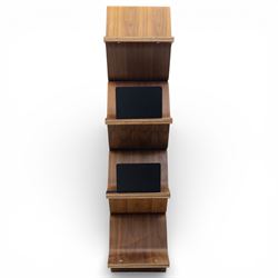 Made.com - Luka Stepan (1980-) 'Polygon' shelving unit, a contemporary walnut veneered room divider bookcase
