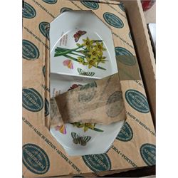 Portmeirion Botanic Garden serving dish, Royal Worcester serving dish, collection of silver plated Kings Pattern cutlery, one silver teaspoon, Mumbys soda bottle, floral mirror, etc