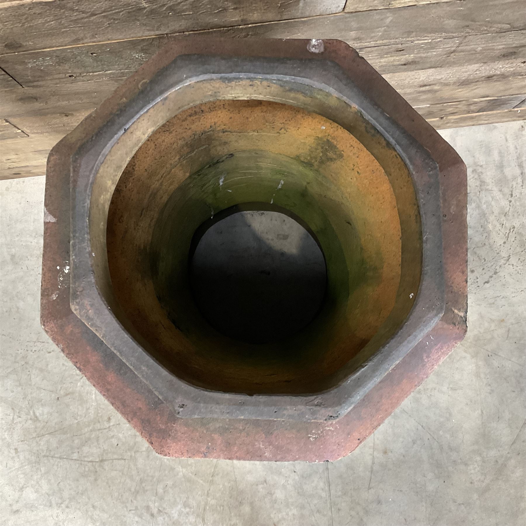 Victorian hexagonal terracotta chimney pot