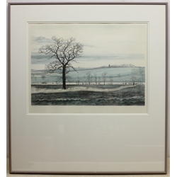 George Guest (British 1935-): 'Monumental Landscape', limited edition lithograph pub. Christie's Contemporary Art signed, titled and numbered 96/200 in pencil with blindstamp 37cm x 48cm