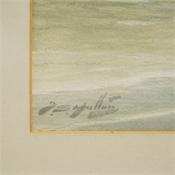 Thomas Swift Hutton (British 1860-1935): Marsden Beach, watercolour signed 23cm x 44cm