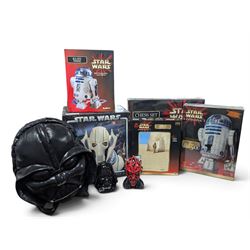 Star Wars collectables, including Neca General Grievous cookie jar,R2-D2 telephone, Episod...