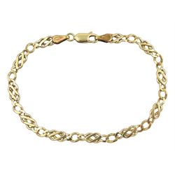 9ct gold link bracelet, stamped 375