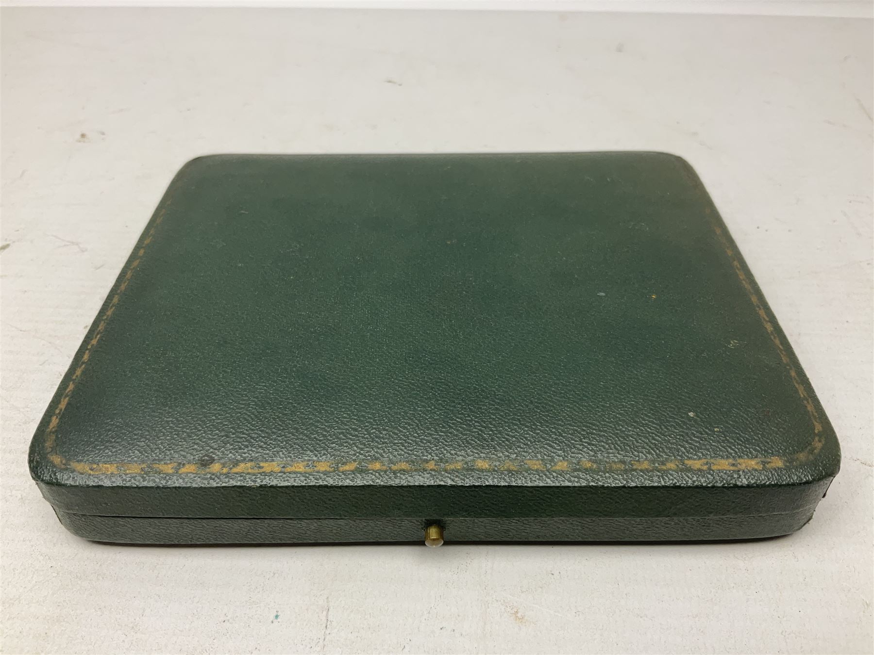 Mid-century cased set of six David Anderson guilloche and gilt coffee spoons, with enamelled bowls and handles stamped 'D.A', scales mark, '9255', 'Norway' and 'Sterling'