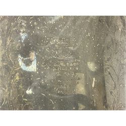 Boosey & Co silver plated 'Solbron' Class A Tuba c1920, serial number 102760, with compensating pistons and foliate engraved decoration H106cm 