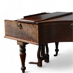 Early 19th century Grand Piano by John Broadwood & Son, London serial No 7695, 1820.
Early straight strung Regency Grand Piano, part re-furbished and re-strung, soundboard with some small cracks, bridges good, action and damping responsive but requirering adjustment in places, English grand action with a six octave keyboard, with 73 keys C1-C7, with Ivory naturals and ebony sharps, Lyre with sustain and una-chorda pedals, satinwood case with ebony inlay and crossbanding, adjustable open lattice music desk, raised on four turned legs with castors. In 1818 two years before this piano was manufactured, a similar piano of this design was presented to Beethoven by Thomas Broadwood.

 You can find and listen to examples of Alan Cuckston playing this particular Broadwood Grand in the links below:

Piano Sonata in F Sharp Minor Op.49 - 'Sonate Mélancolique' by Ignaz Moscheles
Piano Sonata in E Flat Major Op.1 No.1 by John Field


Given the intricate nature of these historic instruments, specialist support will be available if required, to assist successful buyers with safe removal and onward handling. Price upon application.


This item has been registered for sale under section 10 of the APHA Ivory Act Reference LD2EPXNB