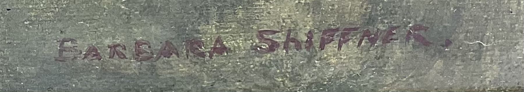 Eleanor Barbara Georgina Shiffner (British 1896-1982): The Meet, oil on canvas signed 60cm x 75cm
Notes: animal, landscape and portrait artist born at Rossington, Yorkshire. Studied Byam Shaw School and RA Schools