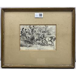 'On the Moors' et al., set of four 1850/70s Punch Shooting/Hunting cartoon line engravings, titled and dated 12cm x 17cm (4) 