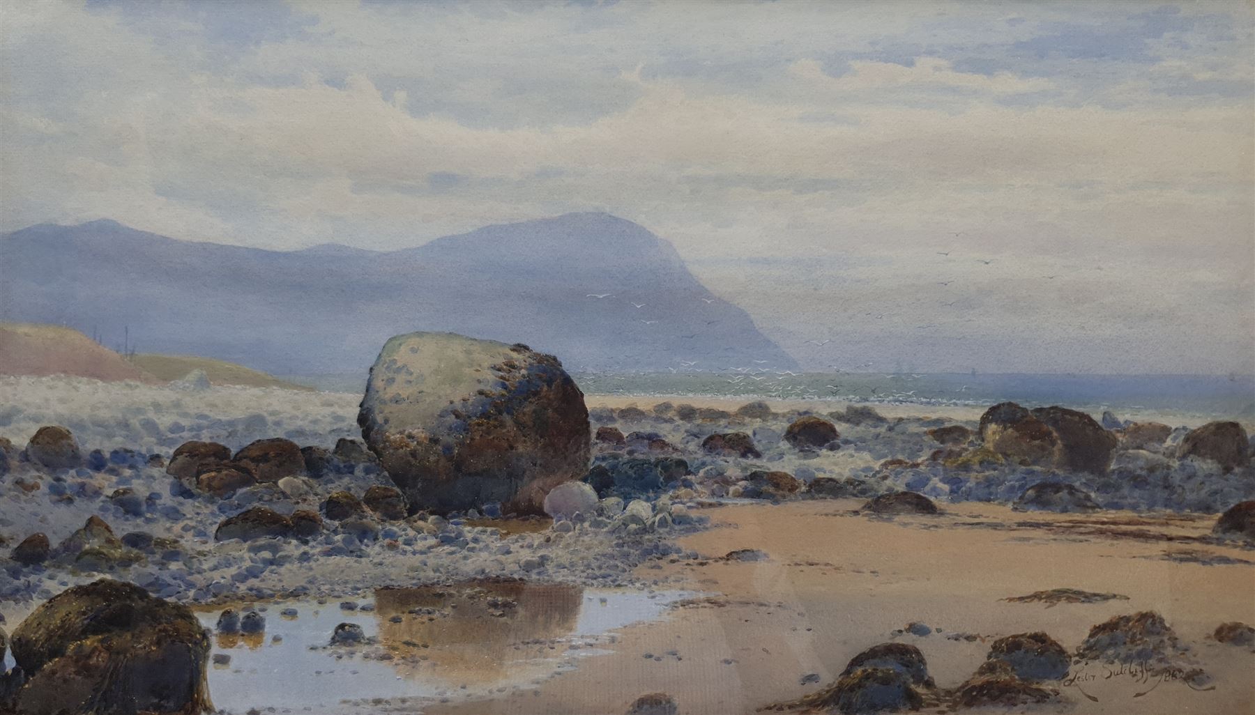 Lester Sutcliffe (British 1848-1943): 'Conwy Estuary Deganwy Sands', watercolour signed, titled in a later hand verso 39cm x 68cm