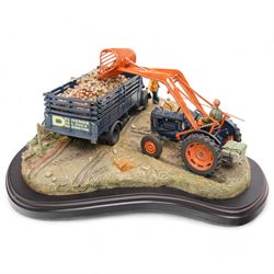 Country Artists 'A Vintage Harvest - 1957' large figural group, by  Antony Halls and Bob Price, model no. 01708, limited edition 135/570, on wooden base, with framed certificate W49cm