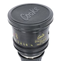 Cooke Mini S4/i 18mm T2.8 prime lens with PL mount, serial no. 8018-0714, with front and back lens caps
