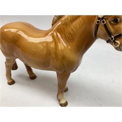 Beswick Norwegian Fjord Horse in Dun gloss, no. 2282, printed mark beneath, H16cm
