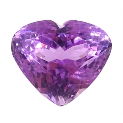  Heart shape kunzite loose stone of 23.24 carat with certificate  