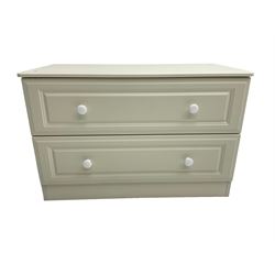Cream finished two drawer chest