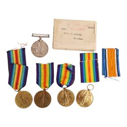 WWII British medal pair, War medal and Victory medal, awarded to 5976 Pte. J. Hughes R.W.F...