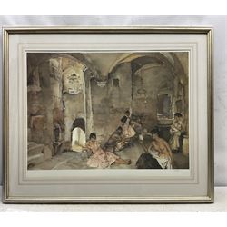 After William Russel Flint (Scottish 1880-1969): 'Symposium at Lucenay', large limited edition print unsigned numbered 401/850, 53cm x 70cm 