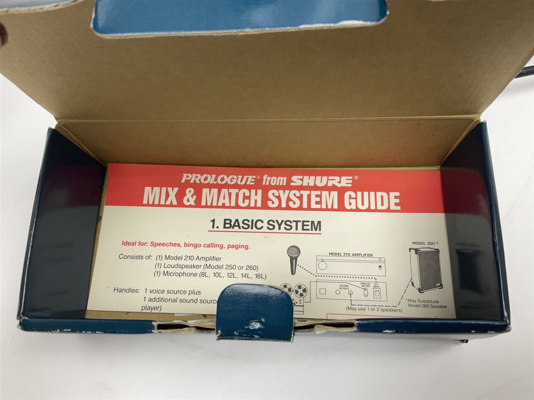 Shure SM58 Dynamic microphone; in original bag with paperwork; Shure Prologue 10H-LC Dynamic microphone; boxed; each with cable and tubular chrome adjustable stand (4)