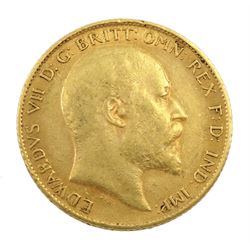 King Edward VII 1907 gold half sovereign coin