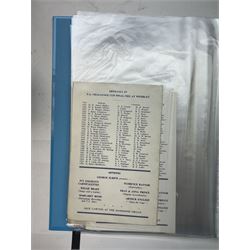 Collection of football memorabilia belonging and relating to the Hull based referee Frank Coultas, including 9ct gold Referee's medal for the 1957 Aston Villa v Manchester United FA Cup Final, inscribed 'The Football Association, F.B Coultas, F.A. Challenge Cup Competition, Final Tie 1957', hallmarked and in original case; the kit worn by him to referee the 1957 FA Cup Final and ephemera relating to the match including photographs, programmes and tickets; together with other football memorabilia collected by Frank Coultas, including programmes, photograph and ticket stubs, with some items relating to the 'Busby Babes'