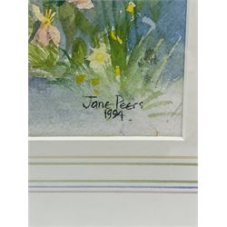 Jane Peers (Northern British contemporary): 'Stanhope Old Hall - Garden Entrance' and Garden Archway, two watercolours signed, latter dated 1994 max 42cm x 31cm (2)