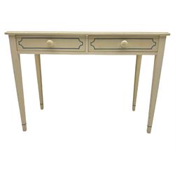 Laura Ashley - painted console dressing table, with two drawers