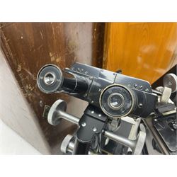 Three microscopes, comprising Ernst Leitz Wetzlar, W Watson & Sons service II no 125485, W Watson & Sons Bactil binocular no 115722, all boxed  
