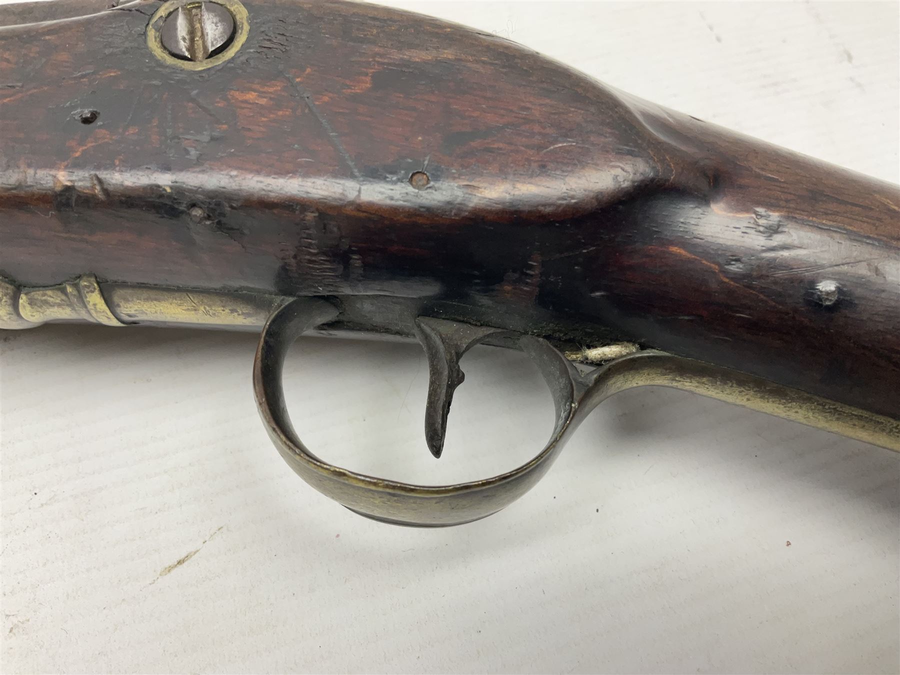 Early 19th century flintlock single barrel sporting gun by Johnston, approximately 14-bore, with 94cm(37