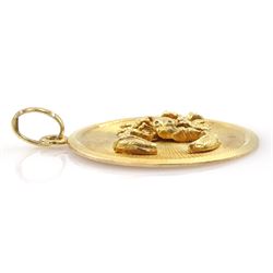 9ct gold Scorpio pendant, stamped 375