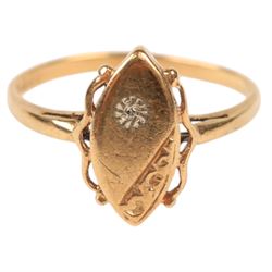 Two 9ct gold rings, including cubic zirconia flower head ring and a signet ring, both hallmarked