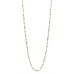 9ct gold bead and bar necklace, hallmarked 